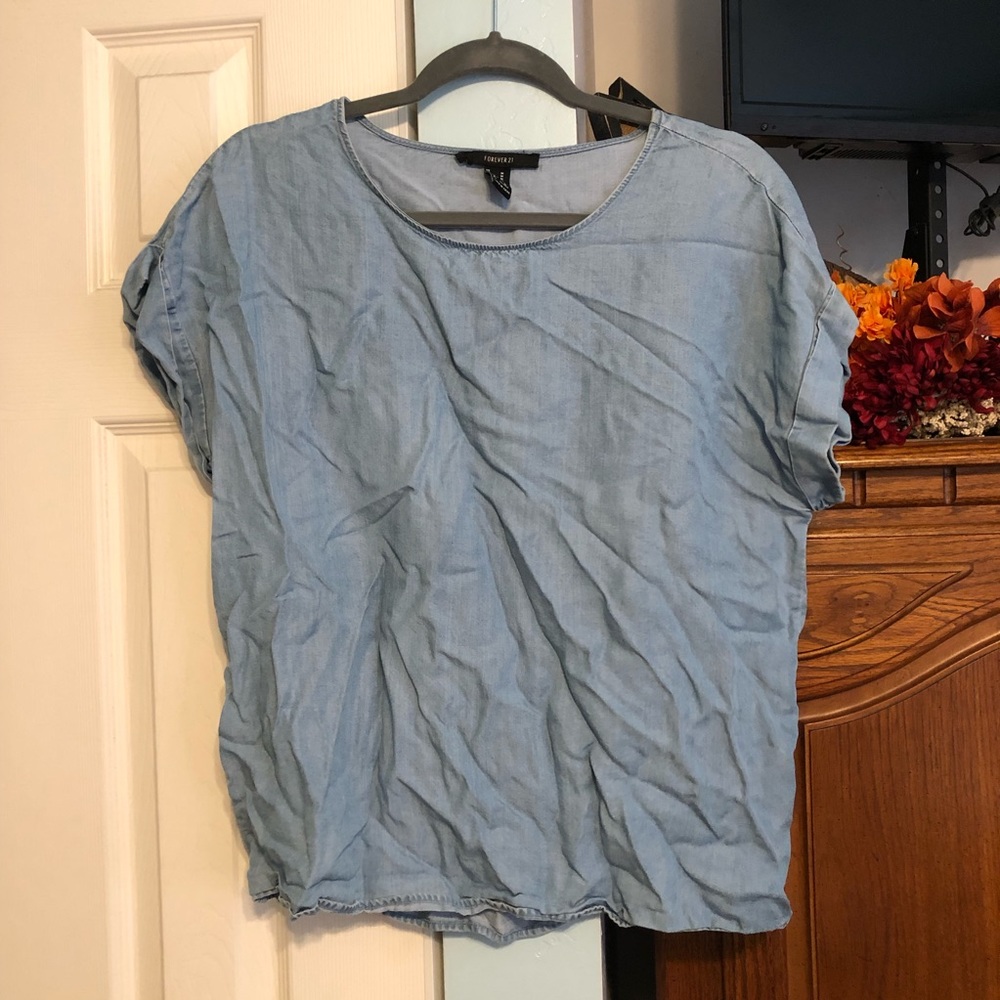 Forever 21 Denim Blouse